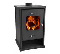Prometey EEK A+ EKO 96175 - Estufa de leña (10,2 kW, 10,2 kW, estufa permanente, para taller, estufa de sueco, altura 79 cm, ancho 50 cm, profundidad 42 cm, 64 kg)