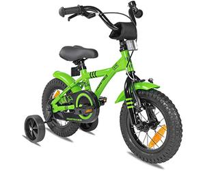 PROMETHEUS BICYCLES Bicicleta niño 3 años Bicicletas niña 12 Pulgadas Bici niños - Infantil con Pedales 3-4 años ruedines y Freno contrapedal Verde