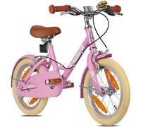 PROMETHEUS BICYCLES Retro Bicicleta Infantil 4 Años PETITAGE bicicleta Niña 14 Pulgadas para Niños 3 a 5 Años - Pequeña Princesa en Rosa