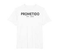 Prometido EST. 2023, Latino, Compromiso de prometido español Camiseta, Hombre Tallas Grandes, Blanco, 6X Alto