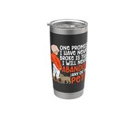 Prometo que nunca he roto maltratado, salvar mascotas abandonadas Vaso térmico de acero inoxidable de doble pared