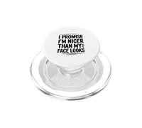Prometo Que Soy más Agradable de lo Que mi Cara se ve PopSockets PopGrip para MagSafe