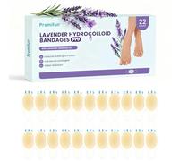 Promifun - Almohadillas hidrocoloides para ampollas para pies, 22 unidades, impermeables, con extracto de lavanda, almohadillas para ampollas para talón, pies, dedos de los pies, protector esencial
