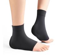 Promifun - Calcetines de manga acolchada de compresión con protector de talón para tendón de Aquiles - Calcetines de gel premium para protuberancia de Haglunds, bursitis, tendinitis y sensibilidad - 1