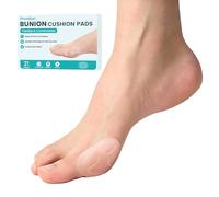 Promifun Cojines para juanetes hidrogel - Almohadillas para juanetes, anti-rozaduras, autoadhesivas, resistentes al agua - Alivian el dolor de juanetes (21 uds, transparentes)