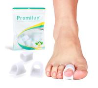 Promifun Corrector de dedos en martillo para mujeres - Enderezador de dedos de gel blando - Realineación de dedos doblados, curvados, torcidos, en garra(8 Count,Large,White)