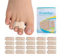 Promifun Correctores de Dedos en Martillo - Pack 20 Unidades, Bandas Reutilizables para Dedos Rotos o Torcidos (Marrón, 20L)