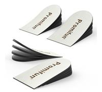 Promifun Elevador ortopédico de talón para dolor de talón, inserto de elevación de talón ajustable de 4 capas para tendinitis de Aquiles, fascitis plantar, espolón de talón, inserciones de cuña para