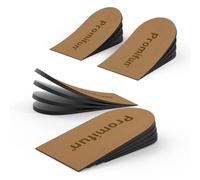Promifun Elevador ortopédico de talón para dolor de talón, inserto de elevación de talón ajustable de 4 capas para tendinitis de Aquiles, fascitis plantar, espolón de talón, inserciones de cuña para