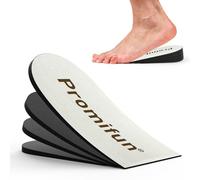 Promifun Elevador ortopédico de talón para dolor de talón, inserto de elevación de talón ajustable de 4 capas para tendinitis de Aquiles, fascitis plantar, espolón de talón, inserciones de cuña para