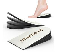 Promifun Elevador ortopédico de talón para dolor de talón, inserto de elevación de talón ajustable de 4 capas para tendinitis de Aquiles, fascitis plantar, espolón de talón, inserciones de cuña para
