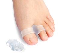 Promifun Gel Corrector de dedos, paquete de 10 separadores de dedos con 2 bucles, separador de dedos para el dolor de juanetes y dedos superpuestos, alivia el dolor de pies causado por la fricción