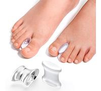 Promifun Gel Toe Separators to Straighten Overlapping Toes, 12 Packs of Toe Spacers for Bunion and Corns, Corrector Pads for Crooked Toes, Calluses, Bunions