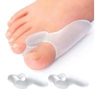 Promifun Protector de cojín para juanetes, 10 paquetes de almohadillas correctoras de juanetes con separador para dedo gordo del pie, escudo de gel para aliviar el dolor de pies, callosidades, callos,