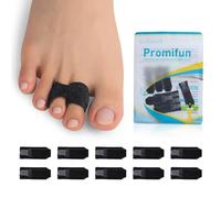 Promifun Stecche per correzione dita a martello per dita rotte, confezione da 10, separatore ortopedico, bende imbottite, piastre per dita storte (nero S)