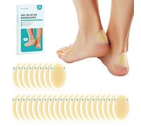 Promifun Tiritas hidrocoloides para ampollas en los talones, paquete de 28 unidades (ovalado)