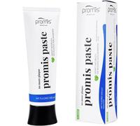 Promis Paste - Pasta de Dientes Natural Antiplaca, 1450 ppm Fluoruro, Xilitol, Naural y Bio, Certificado Ecocert Cosmos Organic, Vegan, Tubo de Caña de Azúcar, Envase Reciclado