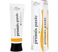 Promis Paste - Pasta de Dientes Natural Antiplaca, Sin Fluoruro, Xilitol, Natural e Bio, Certificado Ecocert Cosmos Organic, Vegan, Tubo de Caña de Azúcar, Envase Reciclado