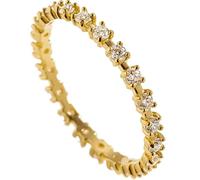 Promise Anillo de boda personalizado, oro de 18 quilates, sin metal (Fashion Only), diamante redondo con moissanita, talla 45 (14,3), clásico para tía cóctel grabado, 45 (14.3), Oro amarillo de 18