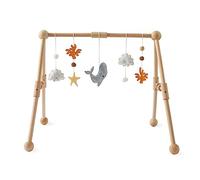 Promise Babe Arco de Juego de Madera con Colgante de Peluche y Animales Marinos para Bebés de 3 a 6 Meses