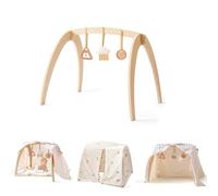 Promise Babe Play Arco Bebé Set de Madera Nube Colgante Carpa Juego Trapecio Set de Madera Bebé Móvil Juguete de Madera Centro de Actividades Bebé Gimnasio