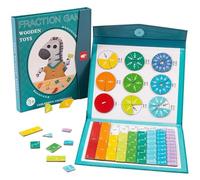 Promiseb Magnetic Fraction Demonstration Book, Magnetic Fraction Book, Fraction Tiles for Math Learning Tiles & Fraction Circles with Percentages (1set)
