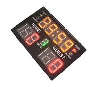 PromiseFly Marcador electrónico LED, marcador digital con trípode y mando a distancia, portátil deportivo, contador de puntuación para baloncesto, fútbol, voleibol