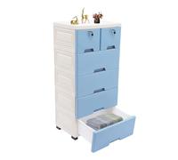 PromiseFly Mesita de noche extraíble con 6 cajones, armario auxiliar, armario con cajones, capacidad de carga de 40 kg, para dormitorio, hogar, salón y porche, 50 x 35 x 102 cm