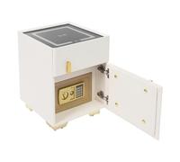 PromiseFly Mesita de noche inteligente, mesita de noche con función de carga y altavoz Bluetooth, mesita de noche con luz LED y caja fuerte de 3 colores, mesita de noche para oficinas, apartamentos