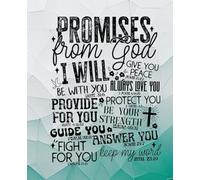 Promises from God - Faith-Based Scripture Notebook | Bible Verse Journal | 7.5 x 9.25 Inspirational Composition Book