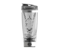 Promixx Pro Agitador Eléctrico - 600ml - Acero Inoxidable Mezclador Vortex Recargable USB-C con X-Blade y Almacenamiento Suplementos - Agitador Sin BPA Fácil Limpieza Fitness y Viaje - Plata/Gris