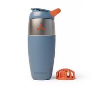 Promixx Pursuit Batidora Acero Inoxidable - 950ml Mezclador Proteínas Metal Ligero con Snap-Fit para Batidos Suaves - Hermético Anti-Olores para Fitness - Azul Medianoche