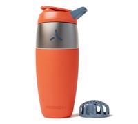 PROMIXX Pursuit Batidora Acero Inoxidable - 950ml Mezclador Proteínas Metal Ligero con Snap-Fit para Batidos Suaves - Hermético Anti-Olores para Fitness - Naranja Quemado