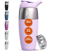 Promixx Pursuit botella mezcladora de proteínas de acero inoxidable de una sola pared, batidos súper suaves, 950 ml