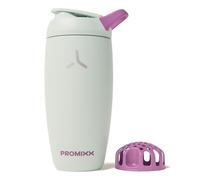Promixx Pursuit Shaker Aislado - 550ml Acero Inoxidable Doble Pared Mezclador Proteínas con Snap-Fit para Batidos Helados - Hermético para Fitness - Verde Alga Marina
