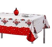 Promo Linge - Mantel de Navidad rectangular (240 x 150 cm), diseño de Papá Noel