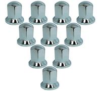 Promo Link - 80 Tapones para Tuercas de Ruedas de camión, Largos, Resistentes a los arañazos, 33 mm, cromados, Ancho de Llave