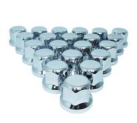 Promo Link 80x Tapacubos universales para tuercas de rueda de camión de pelo resistentes a arañazos 33mm cromados medida de llave para remolque semirremolque