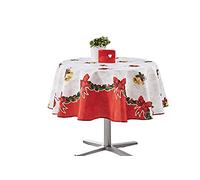 Promo - Mantel de Navidad redondo antimanchas - Campana, 160 cm