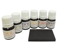 PROMO: probador de oro de 9,14,18,24K quilates + plata + platino - Kit de 6 viales listos para usar + probador de plata + probador de platino + piedra de toque natural de 45 x 40 mm + guía de