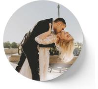 PROMO-SHOP - 50 Pegatinas Adhesivas Personalizadas con Diseños de Bodas, Pegatinas Personalizadas Bodas, Regalo Ideal para Invitado, Forma Circular, Tamaño 45 mm de diámetro