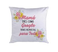 PROMO SHOP - Cojin Personalizado Día de la Madre, Regalos Personalizados para Madres, Incluye Funda y Relleno, Tamaño 35 x 35 cm, Cojin Dia de la Madre, Feliz Día de la Madre, Regalos Mujer