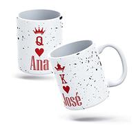 PROMO SHOP - Tazas Personalizadas para Parejas, Tazas de Desayuno Ideales para Regalar a Parejas y Enamorados, Tazas Originales, Regalo de San Valentín o Navidades