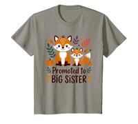 Promocionado a Big Sister Autumn Fox Design - Cute Woodland Camiseta