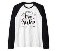 Promocionado a Hermana Mayor convirtiéndose en Hermana Mayor 2027 Adultos Niños Camiseta Manga Raglan