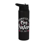 Promocionado a hermana mayor convirtiéndose en hermana mayor 2027 Adultos Niños Stainless Steel Insulated Water Bottle