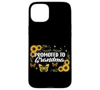 Promocionado a la Abuela Girasol Nuevo Anuncio de bebé Abuela Carcasa para iPhone 15 Plus