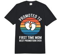 Promocionado a la Primera Vez mamá Mejor promoción de Todos los Tiempos Comfort Colors Adult Heavyweight T-Shirt