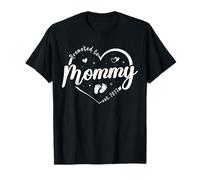 Promocionado a Mommy EST 2027 Pronto to be New Mom Finally Heart Camiseta