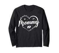 Promocionado a Mommy EST 2027 Pronto to be New Mom Finally Heart Manga Larga